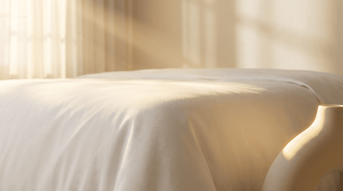 Hotel room with a professional massage table set up in soft natural light